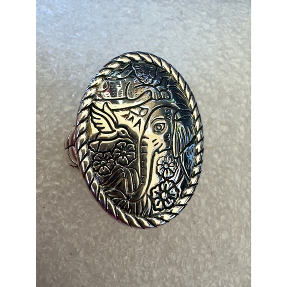 JAI Sterling Silver 925 Heritage Statement Ring, size 6 - Picture 2 of 10